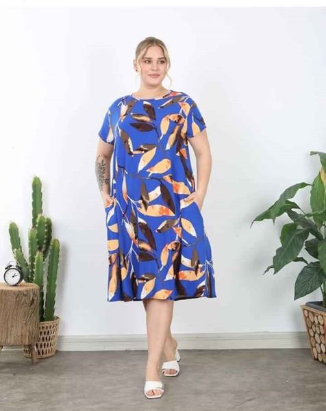 Picture of CURVY GIRL SUMMER DRESS IN VISCOSE